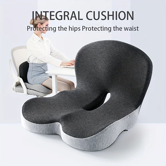 A Seat and Back Cushion Memory Foam Core for Soft Support Long-term Sitting Hip and Waist Cushion Breathable Cushion