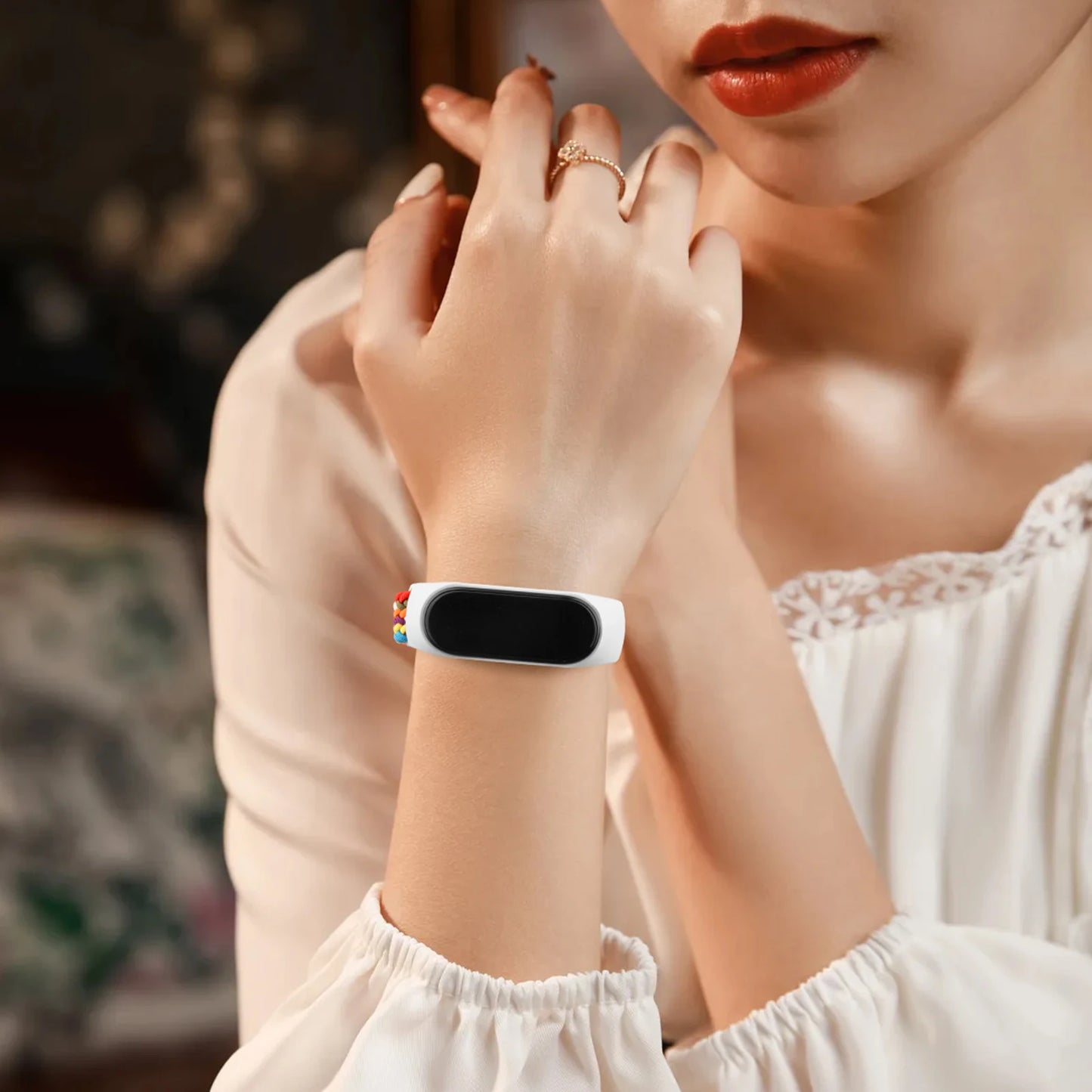 Braided Watchband For Xiaomi Mi Band 7 6 5 4 3 Strap Elastic Adjustable Wristband For Amazfit Band 5 Band Replacement Bracelet