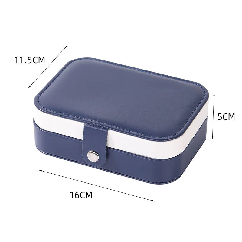 Portable Jewelry Box Jewelry Organizer Display Travel Jewelry Case Boxes Waterproof Leather Storage Zipper Jewelers Joyero
