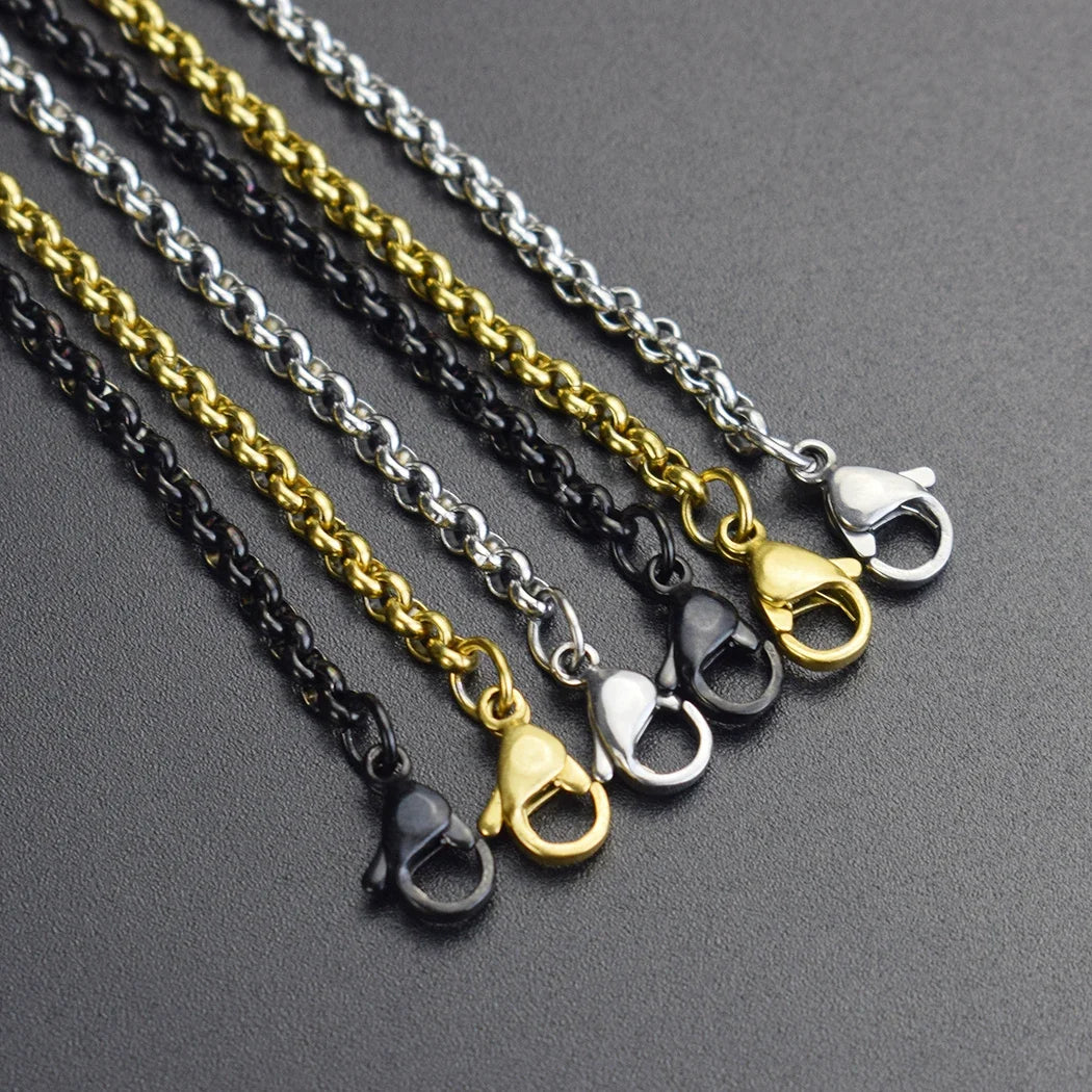 Custom Photo Necklace Lobster Chain Personalized Logo Necklaces Hip Hop Jewelry Gift for Women Men Anniversary Gift