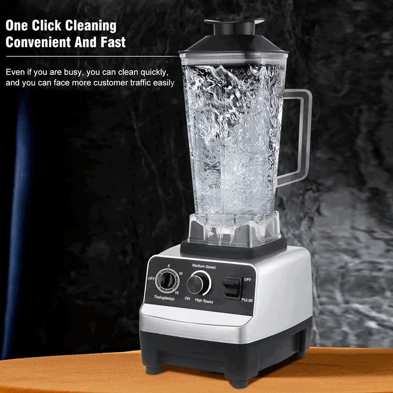 220V 2000W Heavy Duty Commercial Blender Juicer Fruit Mixer Professional High Power Food Processor Ice Smoothies BPA Free 2L Jar