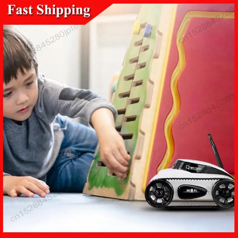 -ABUB FPV WIFI RC Car Real Time Quality Mini Camera Video Remote Control Robot Tank Intelligent APP Wireless Toy For Kids