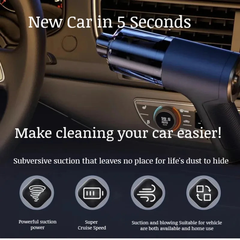 New household vacuum cleaner small car wireless charging automatic high-power vacuum cleaner vacuum negative pressure