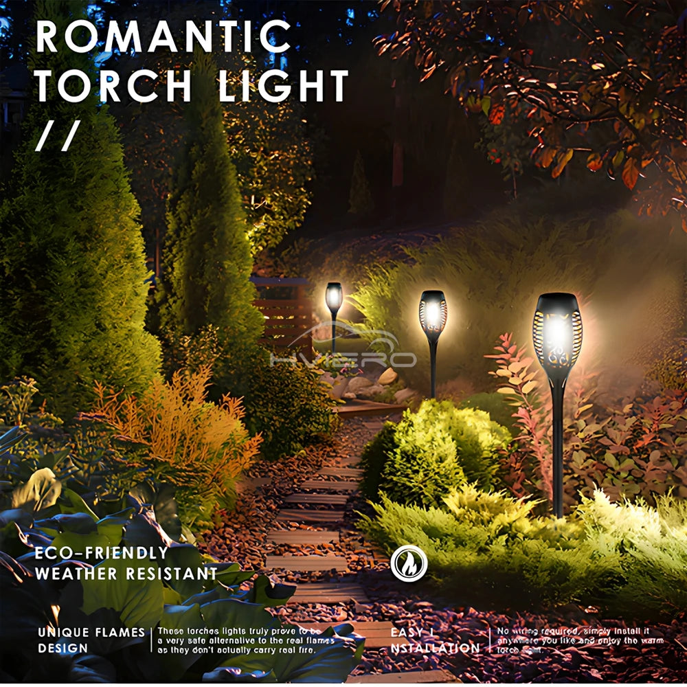 12LED Solar Flame Light Outdoor Waterproof 12LEDs Torches Landscape Lamp For Outdoor Courtyard Garden Yard Halloween Decorations