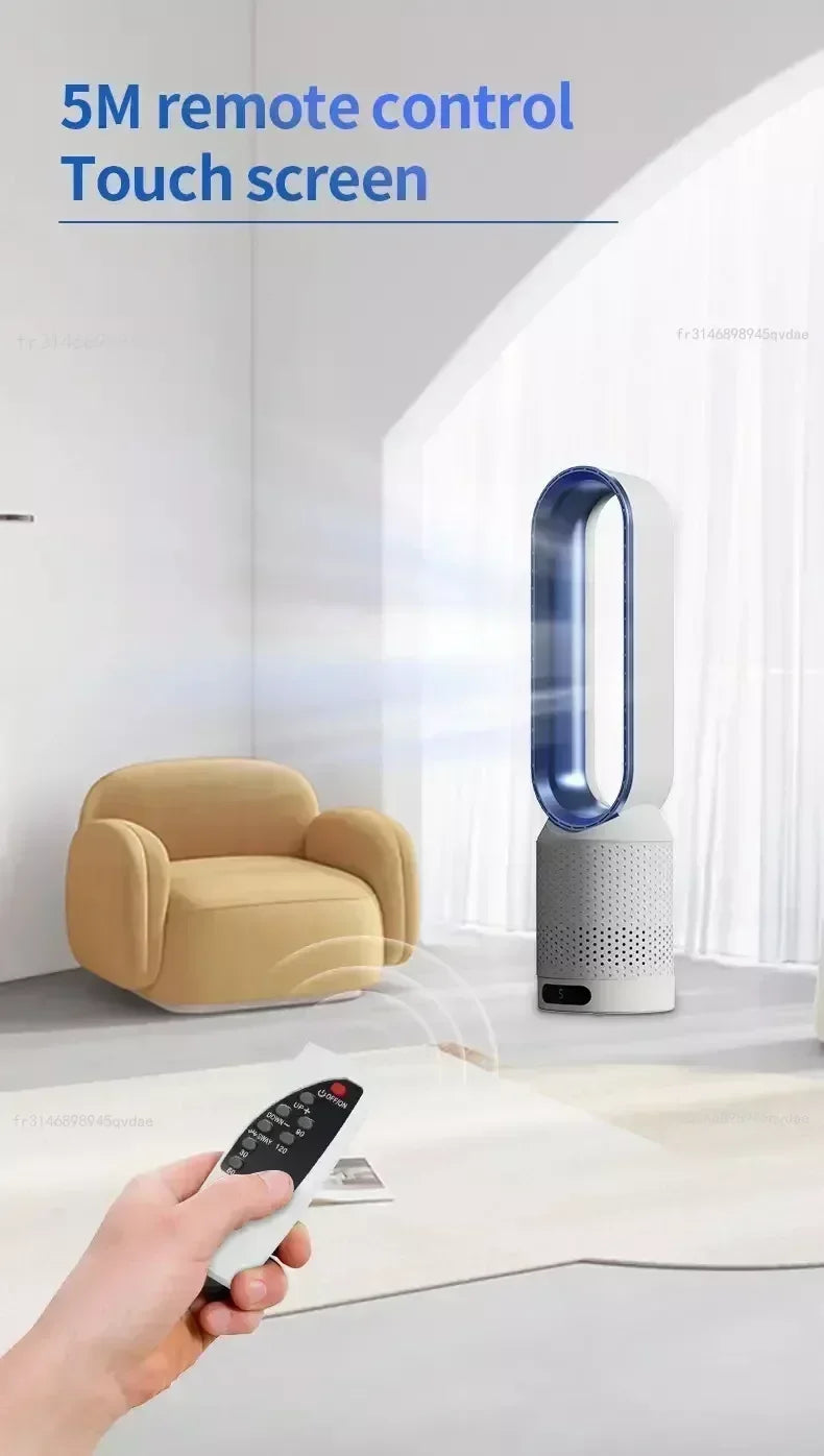 2025 Air Purification Circulation Bladeless Ultra-Quiet Dormitory Desk Floor Electric Fan Tower Bladeless