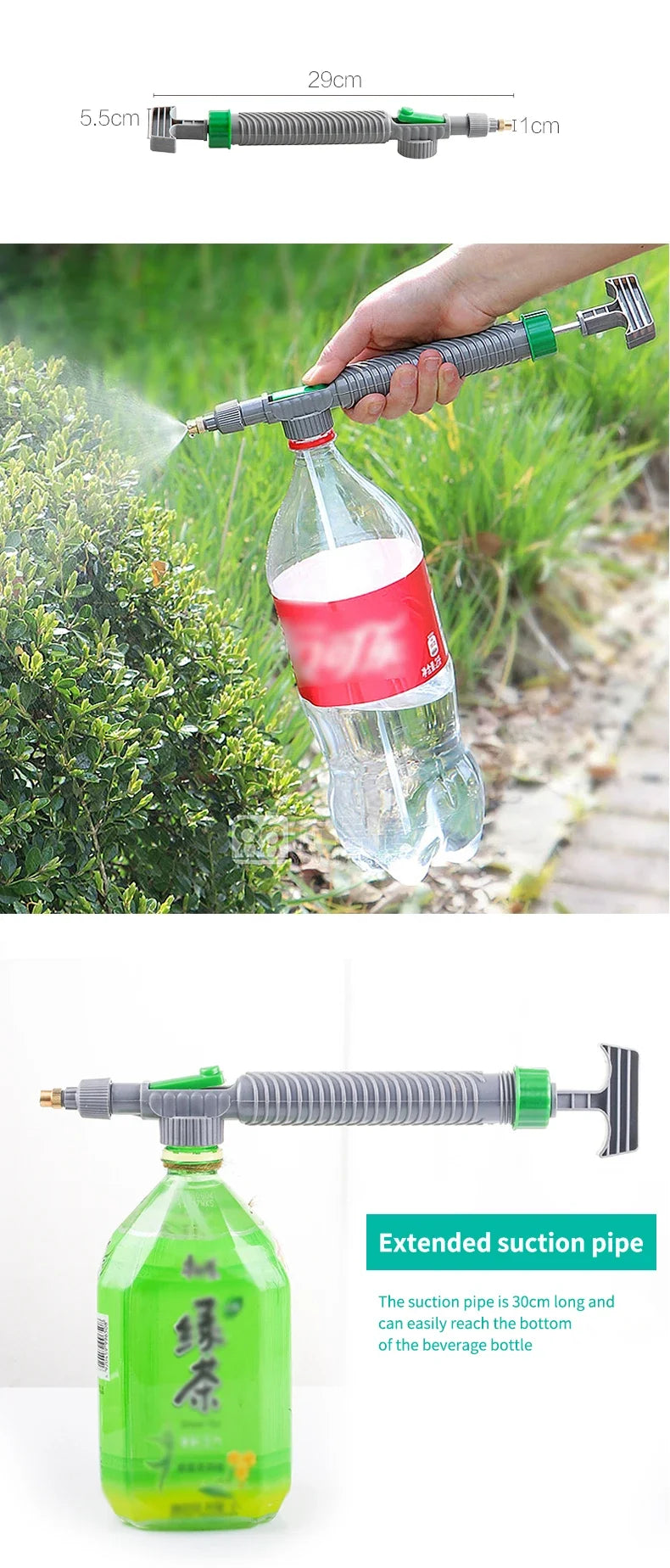 XIAOMI YOPUIN High Pressure Air Pump Manual Sprayer Adjustable Bottle Spray Head Nozzle Garden Watering Sprayer Agriculture Tool
