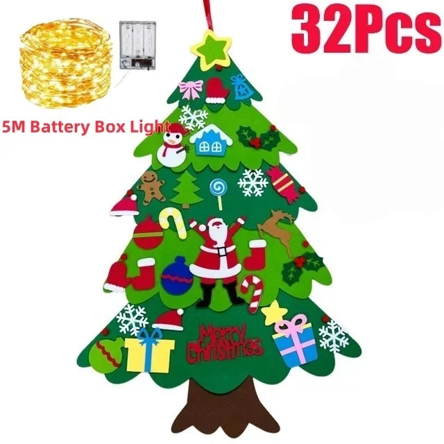 DIY Felt Christmas Tree Kids Max Fun DIY Christmas Felt Tree with Decoration Tree Ornaments for Kid Wall Bedroom Indoor House
