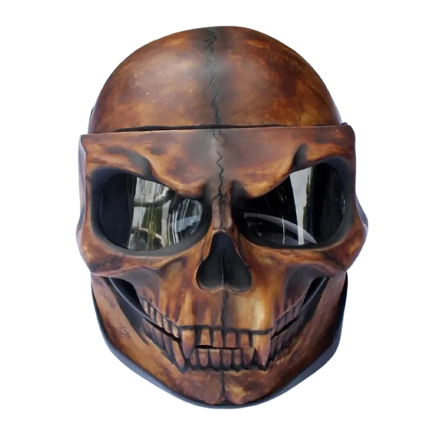 Halloween Motorcycle Skull Helmet Latex PVC Necromancer Skull Mask  Motorcycle Skull Half Helmet n Women