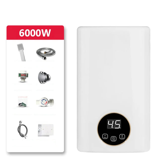 DMWD Electric Thermostatic water heater 7000W Remote Control Instant heating waterproof tankless water heater for shower bath