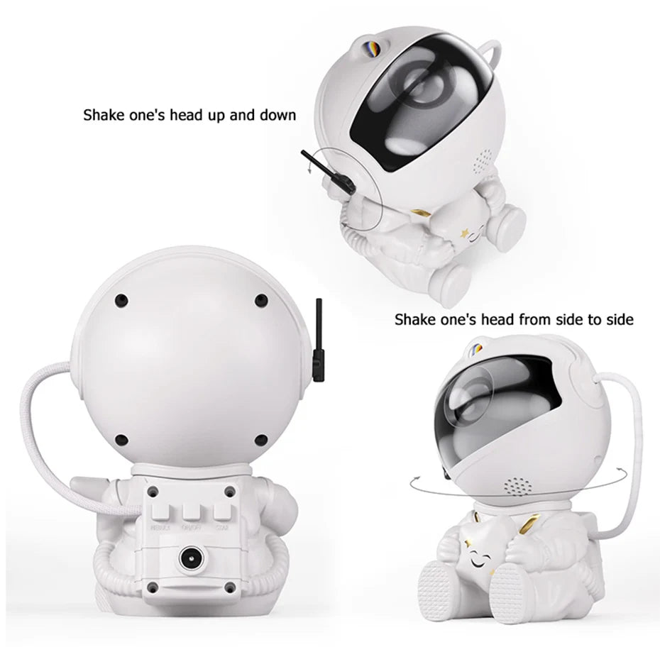 Creative Astronaut Star Projection Night Light 2025 New Colorful Star Sky Atmosphere Lamp Ideal Birthday Gift for Kids Adults