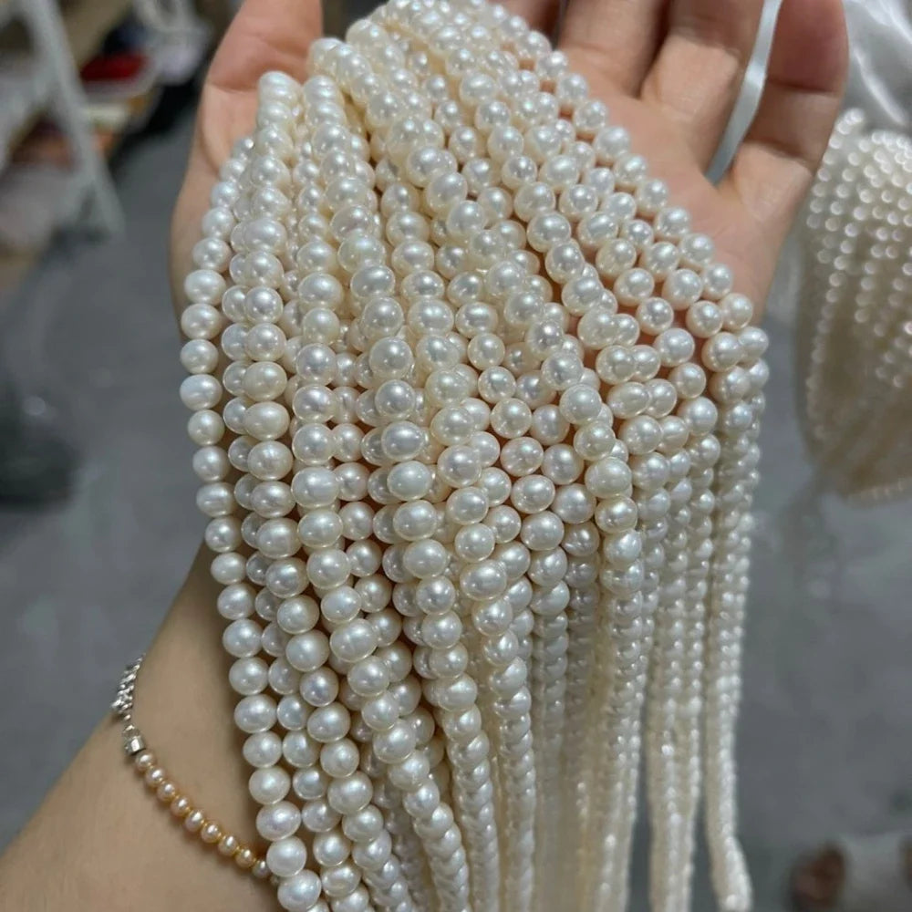 AAAA Natural Freshwater Non nuclear Pearl Beads Round Loose Beaded For Jewelry Making DIY Bracelet Necklace Accessories