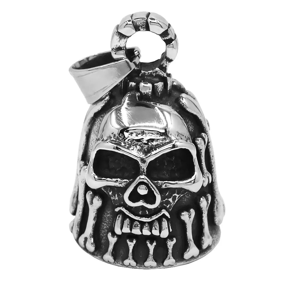Norse Viking Warrior Spartacus Helmet Bell Pendant Stainless Steel Eagle Cross Jesus Rose Lady Rider Saint Mary USA Flag Jewelry