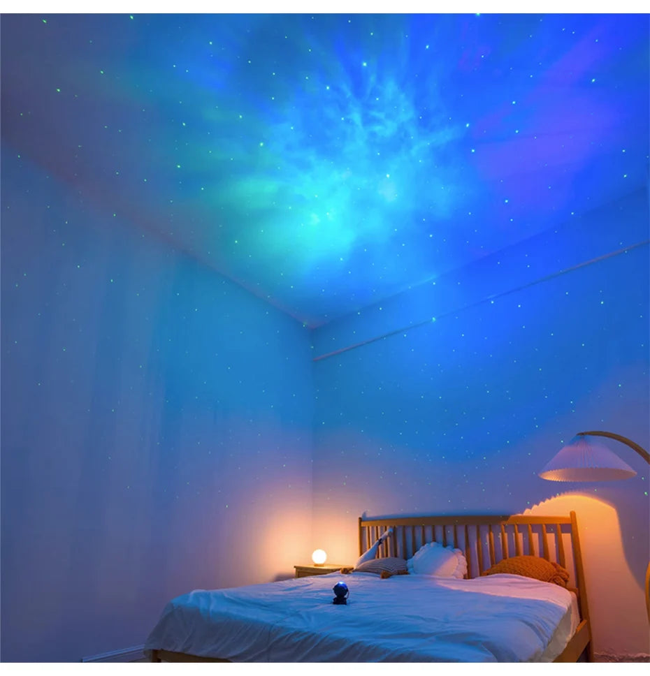 Creative Astronaut Star Projection Night Light 2025 New Colorful Star Sky Atmosphere Lamp Ideal Birthday Gift for Kids Adults