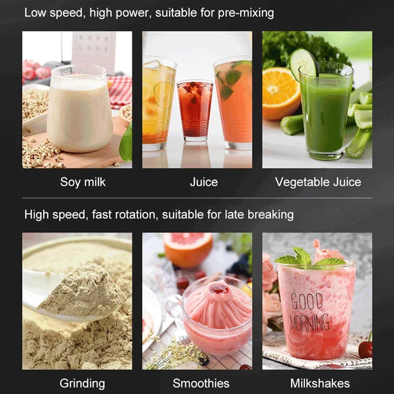 220V 2000W Heavy Duty Commercial Blender Juicer Fruit Mixer Professional High Power Food Processor Ice Smoothies BPA Free 2L Jar