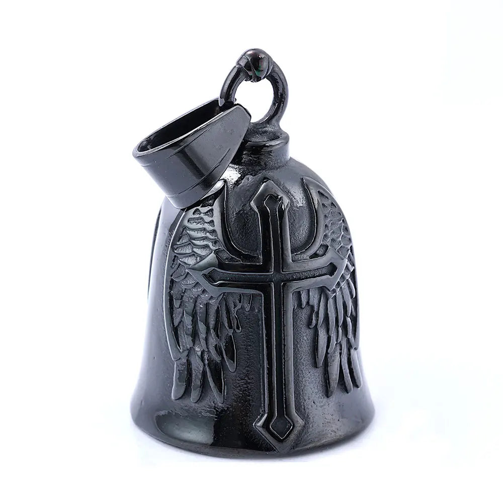 Norse Viking Warrior Spartacus Helmet Bell Pendant Stainless Steel Eagle Cross Jesus Rose Lady Rider Saint Mary USA Flag Jewelry