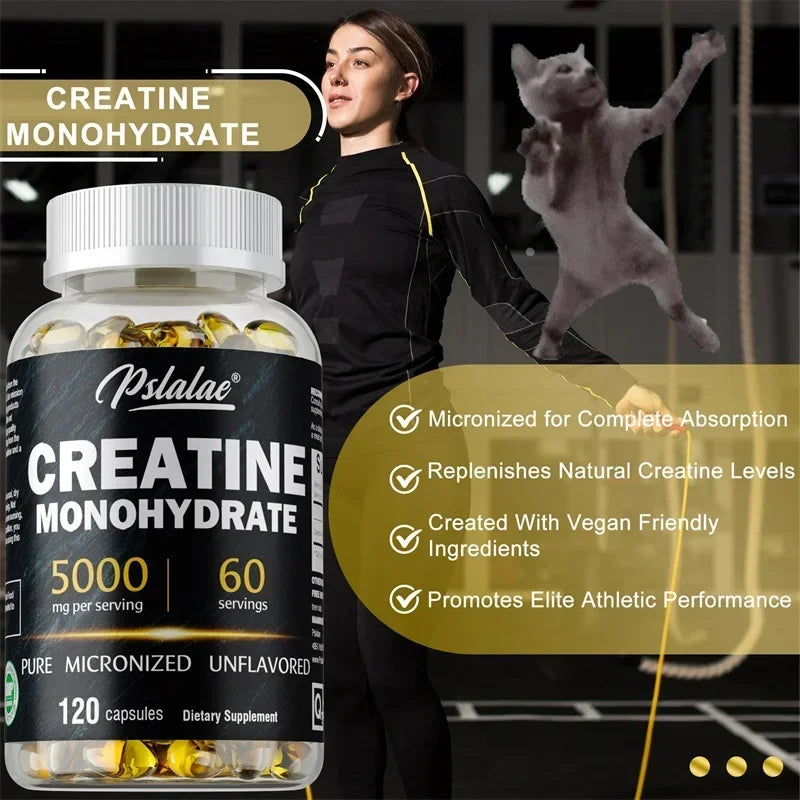 Creatine Monohydrate - Good for Build Muscle, Improve Energy, Endurance and Promote Recovery, Athletic Performance