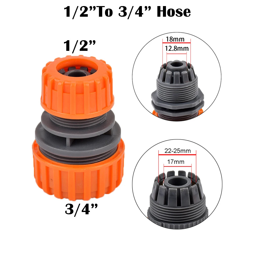Hose Quick Connector 1/2 3/4 1 Inch Garden Hose Fitting Quick Connector Adapter Male and Female with Shut-Off Valve Switch