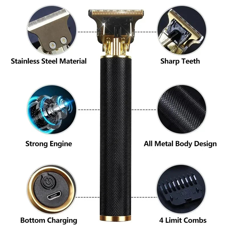 Men's Beard Trimmer Hot Sale Electric Hair Cutting Machine Rechargeable Hair Clipper Barber Electric Shaver for Men Hair clipper