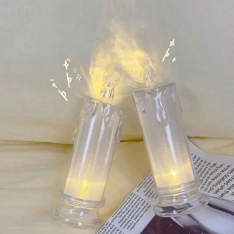 1pcs LED Flameless Candle Battery Operated Valentine's Day Proposal Anniversary Halloween Wedding Decoration