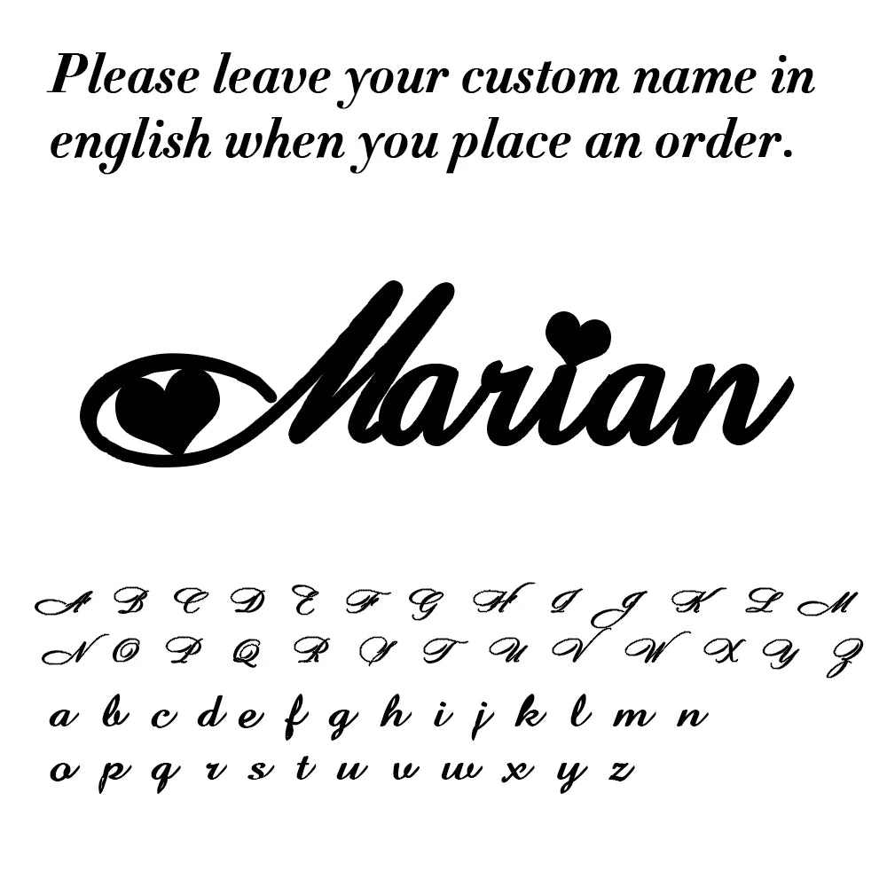 Amaxer Personalised Custom Name Necklace for Women Cursive Letter Pendant Stainless Steel Chains Jewelry Couple Weddings Gifts