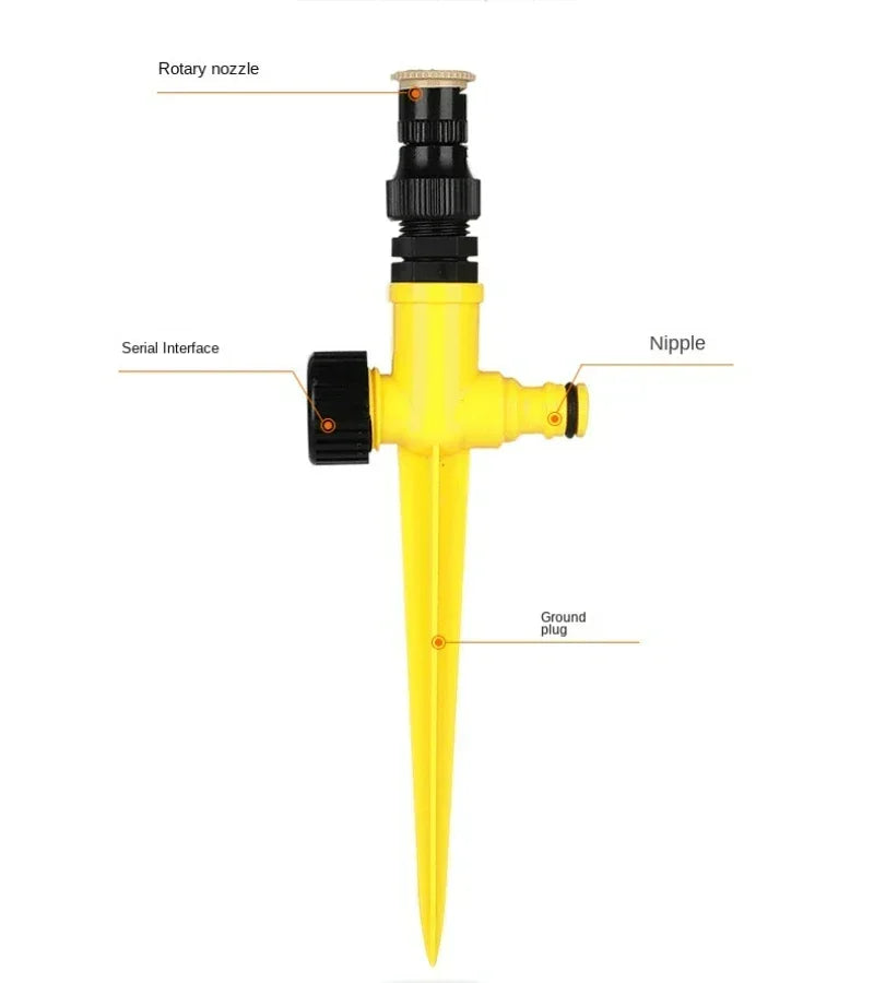 360 Degree Automatic Sprinklers Adjustable Spray Nozzles for Garden Lawn Rotating Watering System Agriculture Irrigation Tool