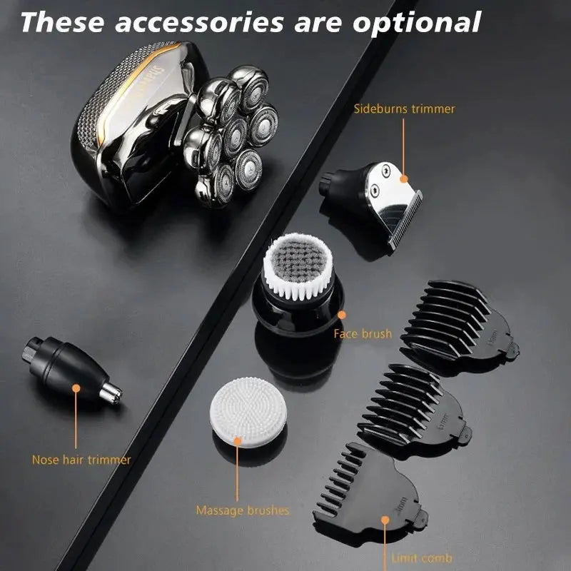 7D Head Shavers for Men 5 in 1 Electric Mens Head Shaver for Bald Men Wet & Dry Waterproof Bald Head Shaver Electric Shavers Men