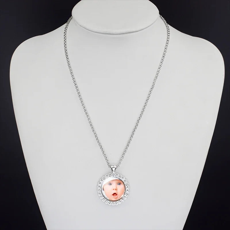Custom Photo Necklace Lobster Chain Personalized Logo Necklaces Hip Hop Jewelry Gift for Women Men Anniversary Gift