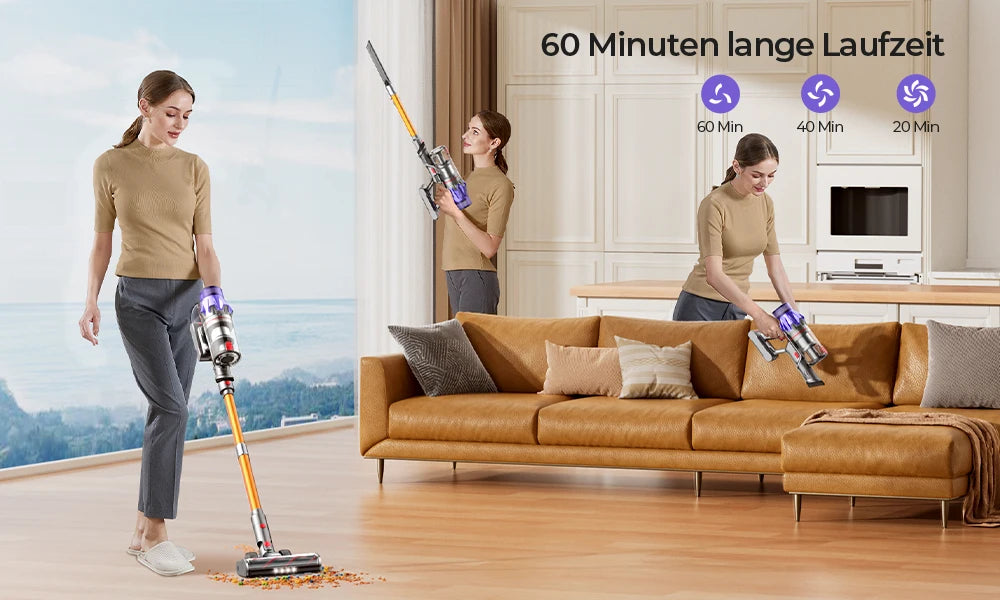 Laresar V7 500W 50000Pa Discharge Battery vacuum cleaner Handheld Smart Home Appliance Removable Battery Dust mug