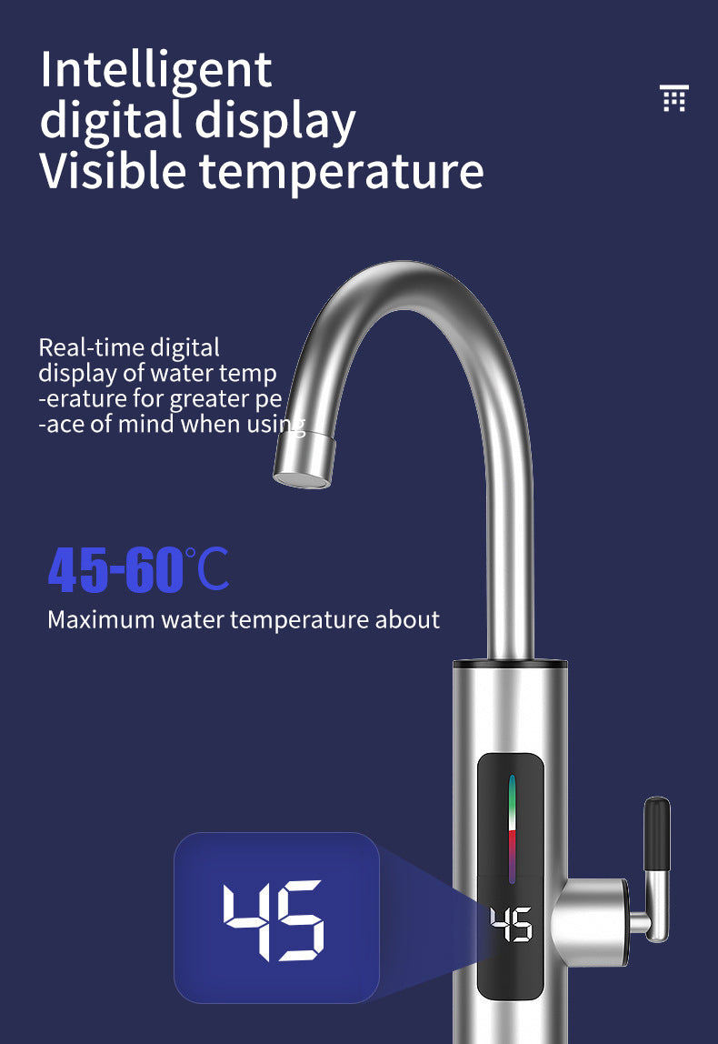 3000W 220V Electric Kitchen Water Heater Tap Instant Hot stainless steel Water Faucet Heater Cold Heating Faucet