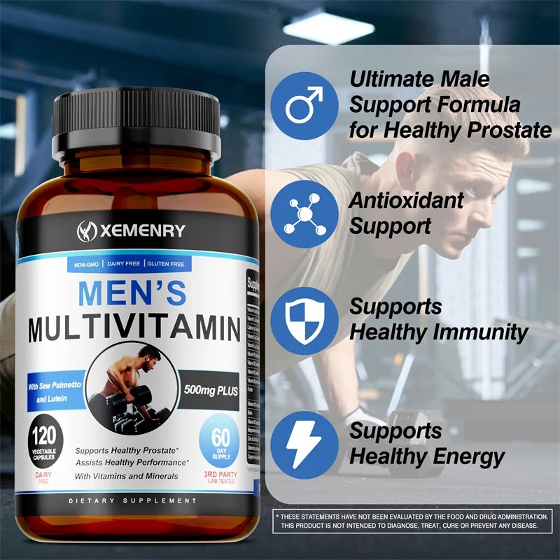 Men's Multivitamin Supplements - Antioxidant, Bone, Immune, Energy, Metabolism, Muscle Function