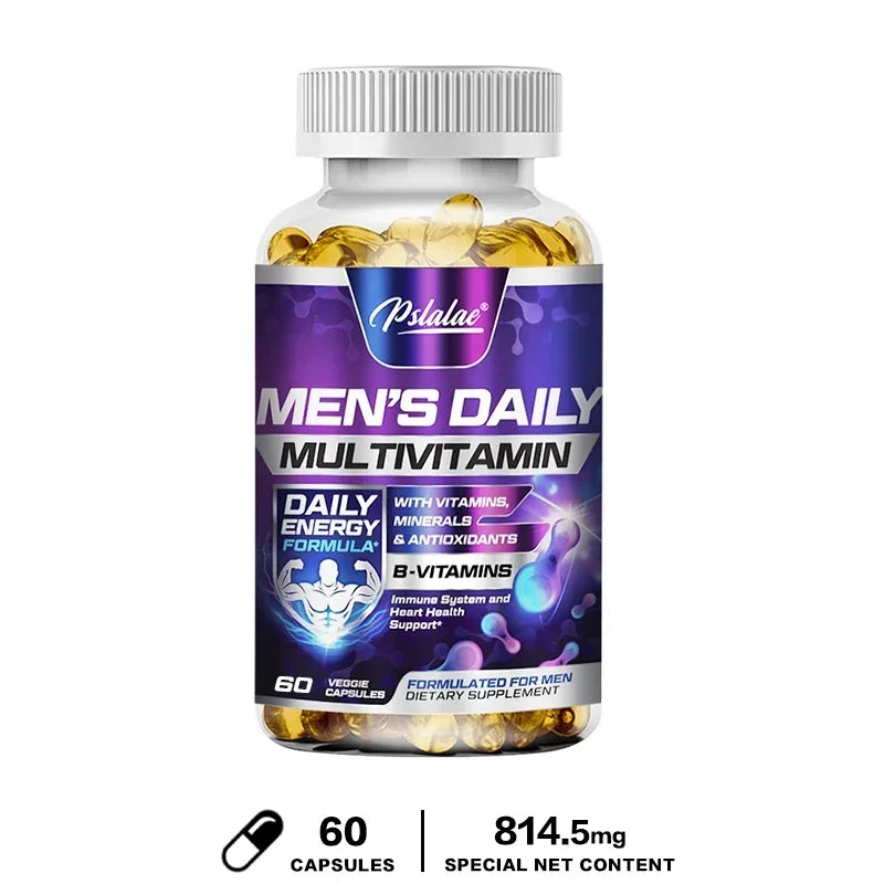 Men's Daily Multivitamin Supplement - Supports Brain and Immune Health, Boosts Energy, Relieves Anxiety, Improves Endurance