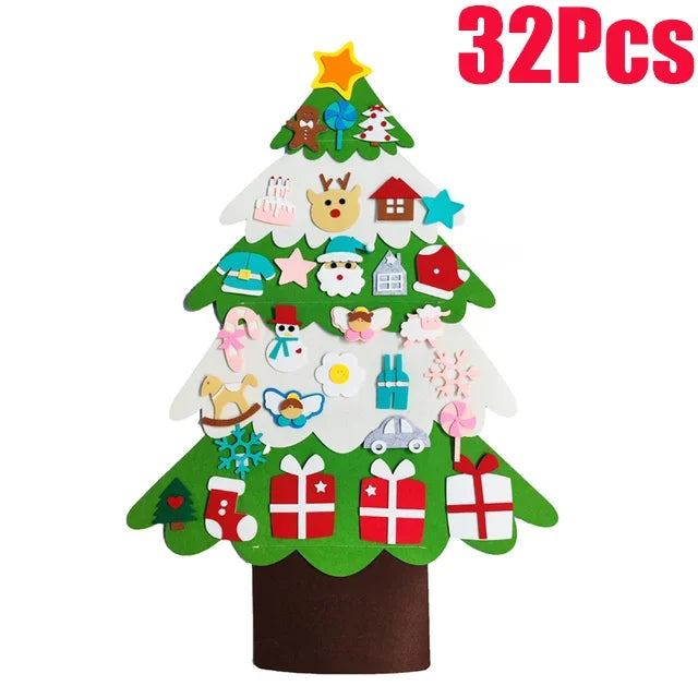 DIY Felt Christmas Tree Kids Max Fun DIY Christmas Felt Tree with Decoration Tree Ornaments for Kid Wall Bedroom Indoor House