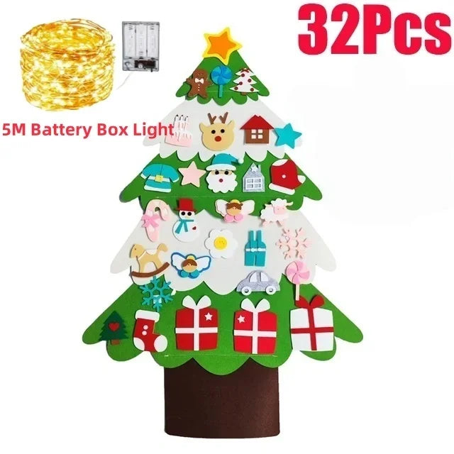 DIY Felt Christmas Tree Kids Max Fun DIY Christmas Felt Tree with Decoration Tree Ornaments for Kid Wall Bedroom Indoor House