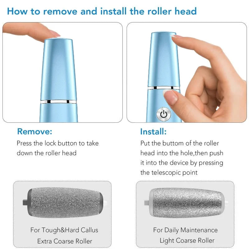 Electric Feet Callus Remover USB Rechargeable Electric Foot Grinder For Removing Dead Skin Feet Calluses Pedicure Care Tools