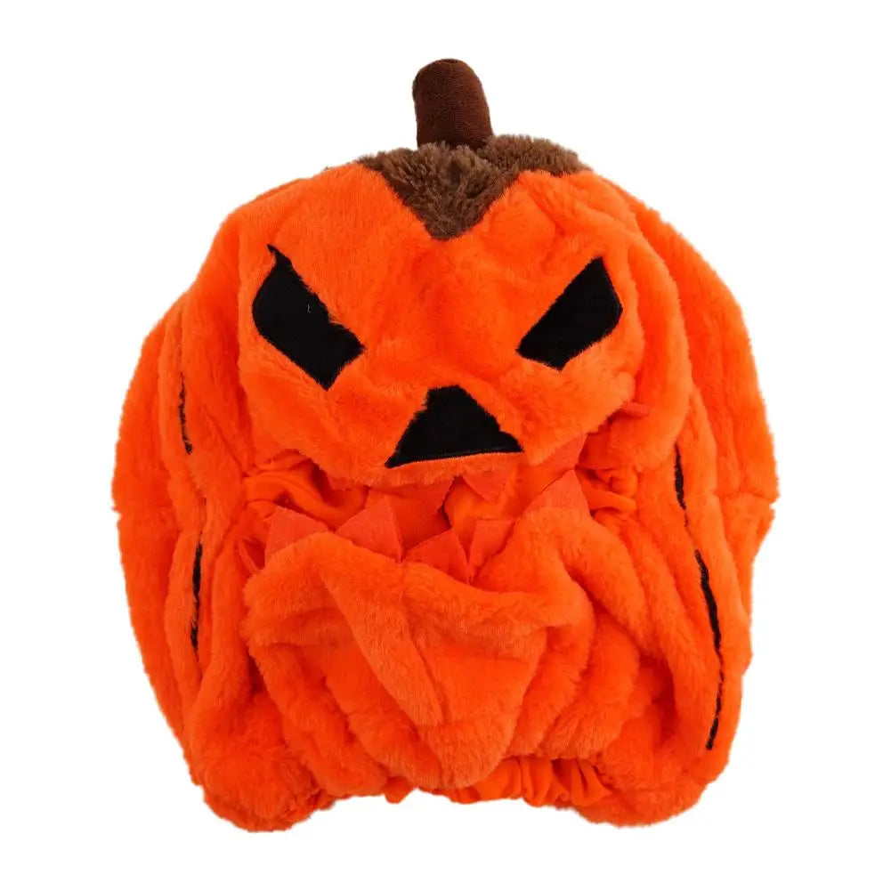Halloween Pumpkin Motorcycle Helmet Cover High Visibility Pumpkin Dustproof Cartoon Full Plush Helmet Protector Motorb H7f5