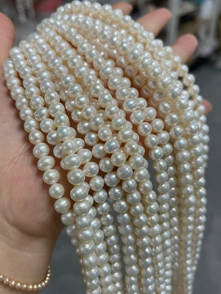 AAAA Natural Freshwater Non nuclear Pearl Beads Round Loose Beaded For Jewelry Making DIY Bracelet Necklace Accessories