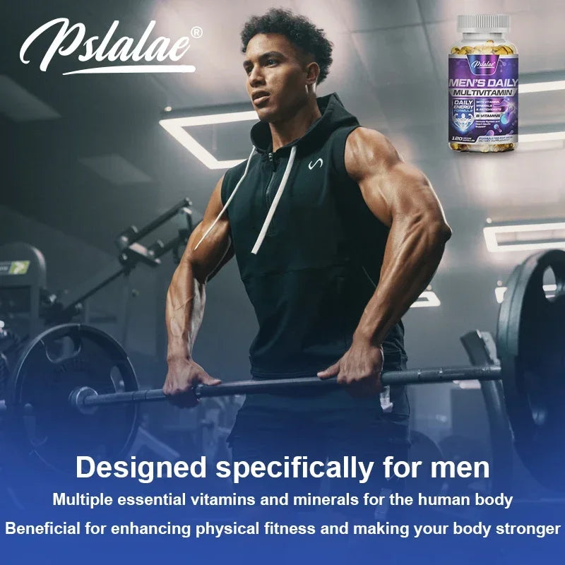 Men's Daily Multivitamin Supplement - Supports Brain and Immune Health, Boosts Energy, Relieves Anxiety, Improves Endurance