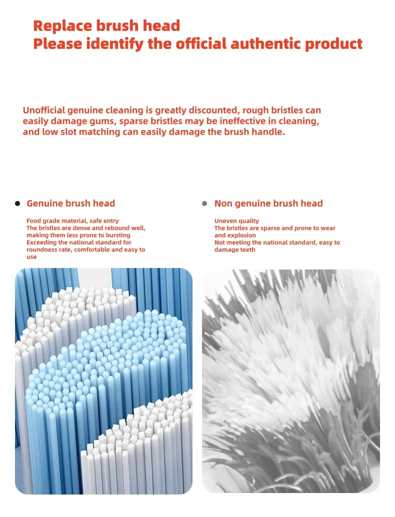 Oclean Children's Electric Toothbrush Head Soft Bristles Interactive Design Gum Protection Baby Full Effect Cleaning Accessory