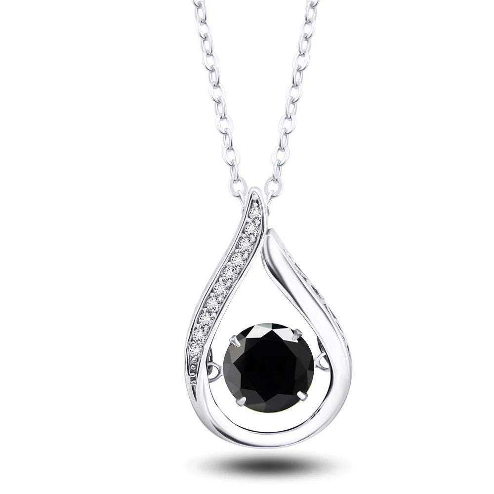 1CT Pass Tested GRA certified Moissanite Pendant Necklace for Women Sterling 925 Silver Lab-created Diamond Pendant with O-chain