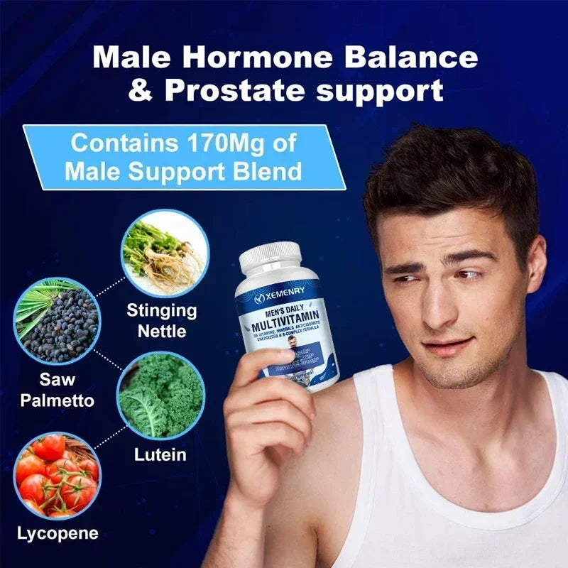 Men's Daily Multivitamin -Supports Immunity, Boosts Energy and Stamina, Performance, and Muscle Mass