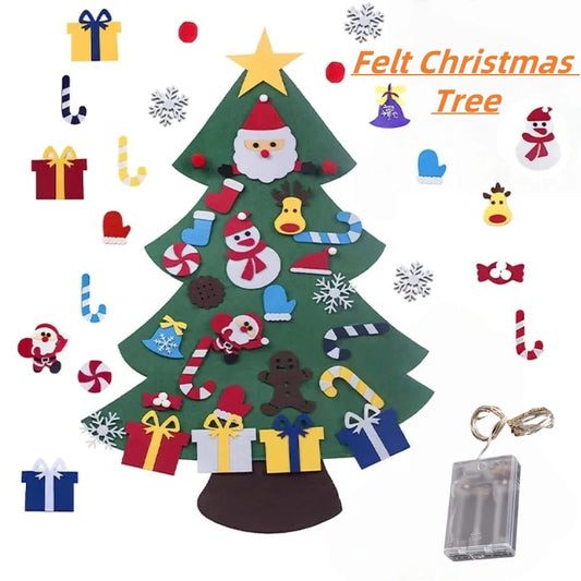 DIY Felt Christmas Tree Kids Max Fun DIY Christmas Felt Tree with Decoration Tree Ornaments for Kid Wall Bedroom Indoor House