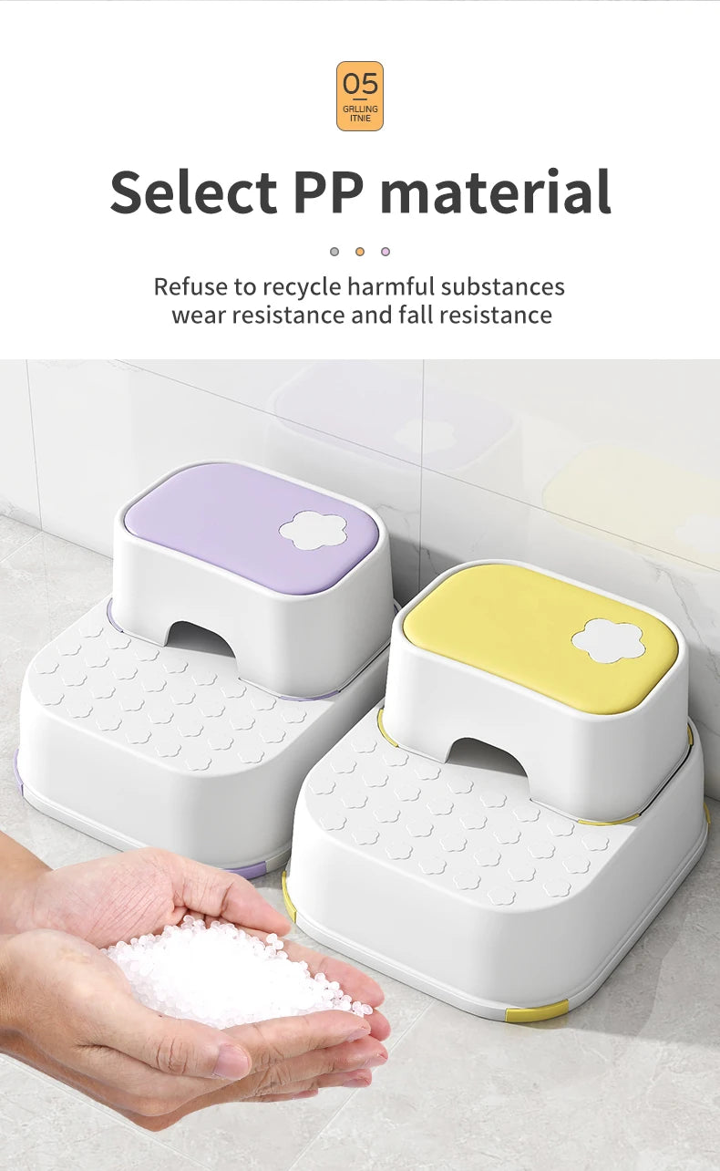 Kid Step Stool With Non-Slip Pads Living Room Furniture Kid Non-Slip Ottoman Potty Training Stool Children Safety Training Stool