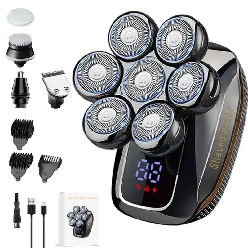 7D Head Shavers for Men 5 in 1 Electric Mens Head Shaver for Bald Men Wet & Dry Waterproof Bald Head Shaver Electric Shavers Men