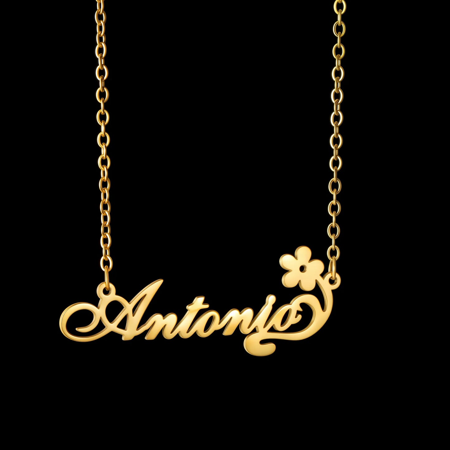 Acheerup Personalized Name Infinity Necklace for Women Baby Kids Stainless Steel Custom Heart Crown Chain Choker Birthday Gifts