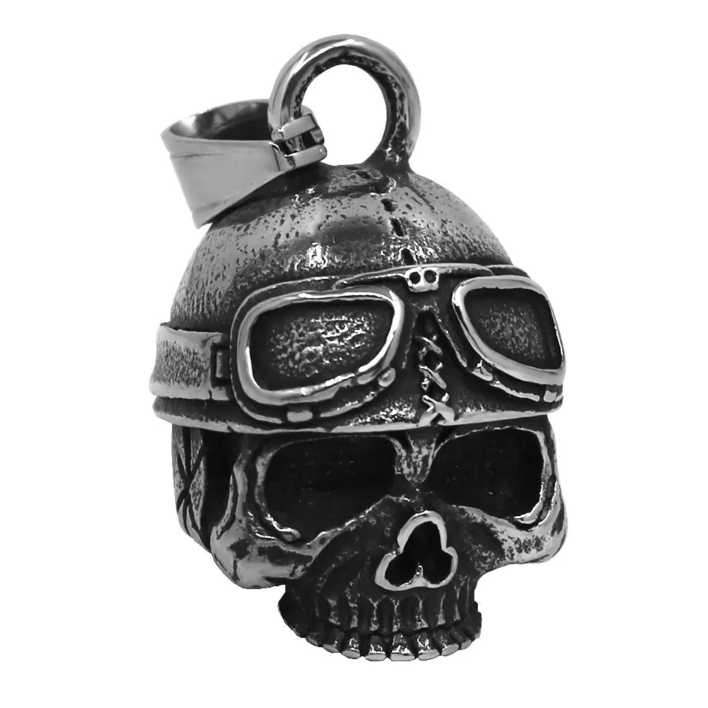 Norse Viking Warrior Spartacus Helmet Bell Pendant Stainless Steel Eagle Cross Jesus Rose Lady Rider Saint Mary USA Flag Jewelry