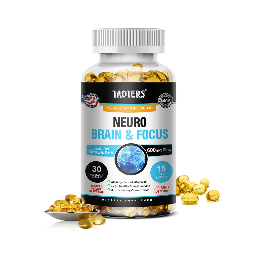 Brain Health Health - with vitamins - Brain & Focus Formula - Brain Booster with Multi- Helps Improve Memory, Focus and Clear Th