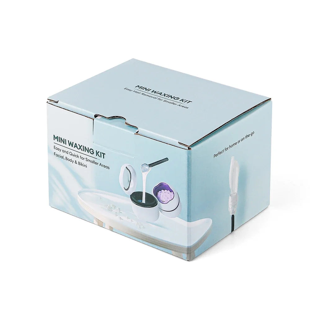 Mini Painless Wax Kit for Men,Women,Wax Heater Machine with 2 Silicone Bowls,3 Silicone Sticks for Nose,Ear,Underarm Hair Remova