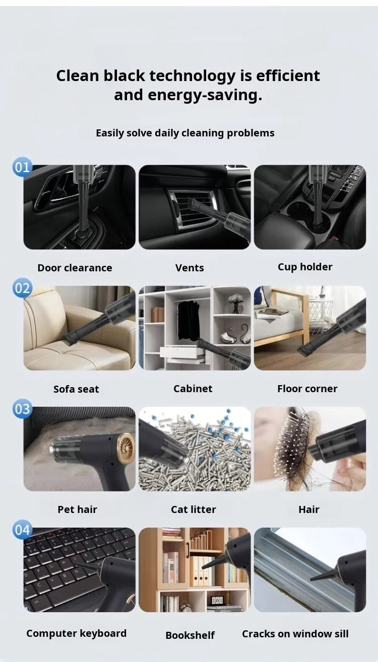 New household vacuum cleaner small car wireless charging automatic high-power vacuum cleaner vacuum negative pressure