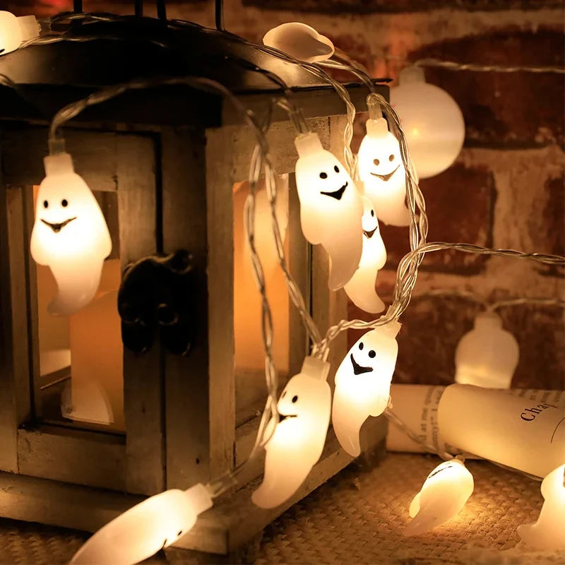 Halloween LED String Light Battery Powered Decor Lamp DIY Fairy Lamp Portable Spooky Lighting For Home Party Yard Haunted House