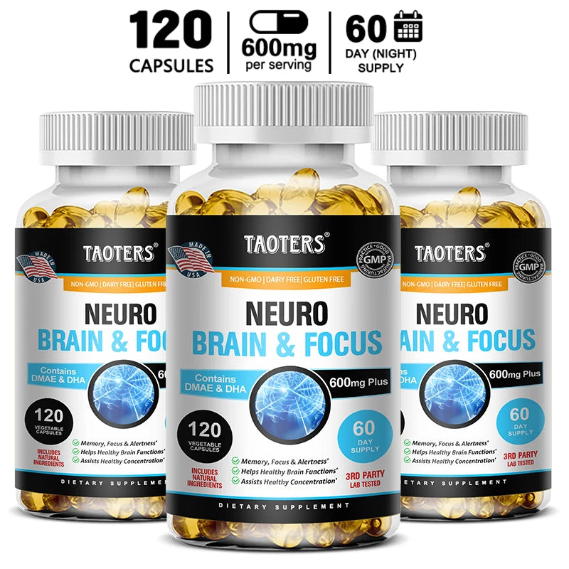 Brain Health Health - with vitamins - Brain & Focus Formula - Brain Booster with Multi- Helps Improve Memory, Focus and Clear Th